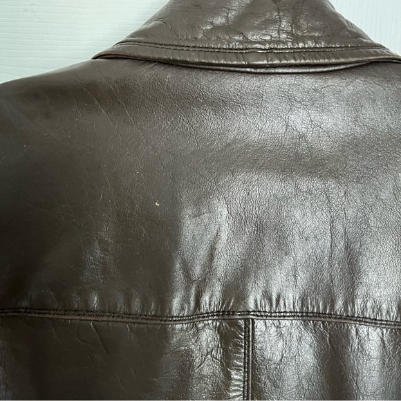 MENS SIZE M BROWN LEATHER JACKET BY OXIDE - Picture 13 of 15